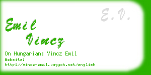 emil vincz business card